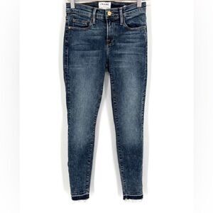 FRAME Le Skinny De Jeanne Released Split Hem Skinny‎ Jeans in Osaka NWOT 25